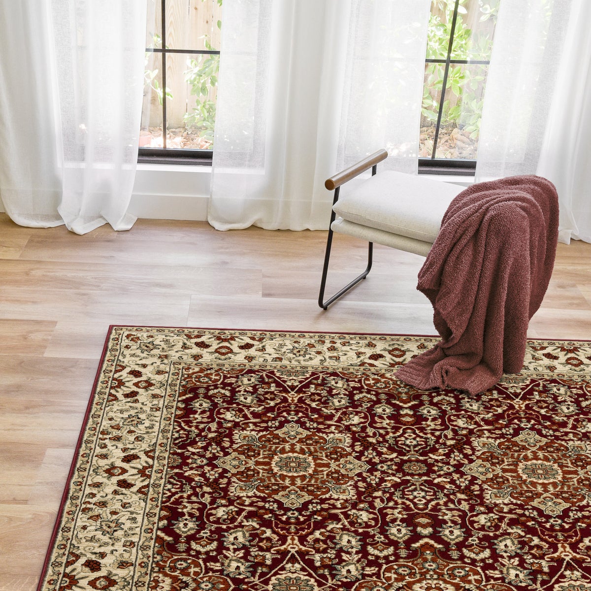 Thomasville Timeless Classic Area Rug Collection, Marnie Red, Rug Size: 5 ft. 3 in. by 7 ft. 5 in.