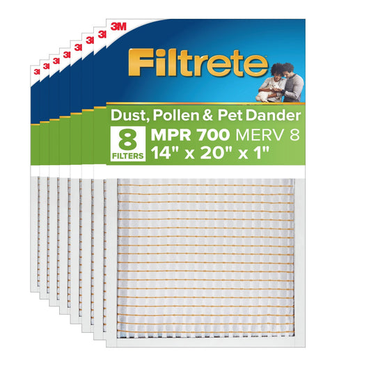 Filtrete Air Filter 1”, MPR 700 MERV 8, Dust, Pollen and Pet Dander Filter, 4-pack