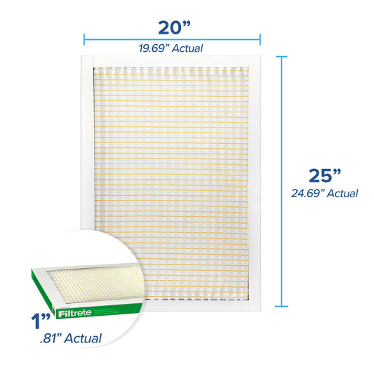 Filtrete Air Filter 20x25x1, MPR 700 MERV 8, Dust, Pollen and Pet Dander Filter, 4-pack