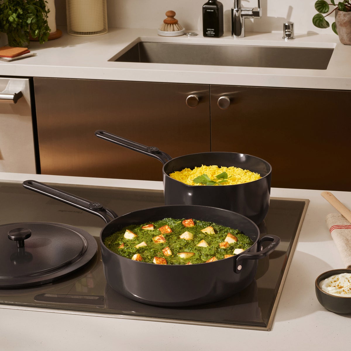 NEW - Our Place 14-piece Essentials Ceramic Nonstick Cookware Set