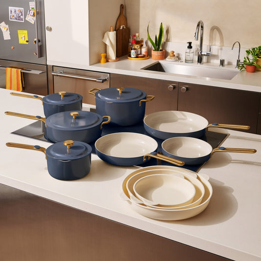 Our Place 14-piece Essentials Ceramic Nonstick Cookware Set - Blue
