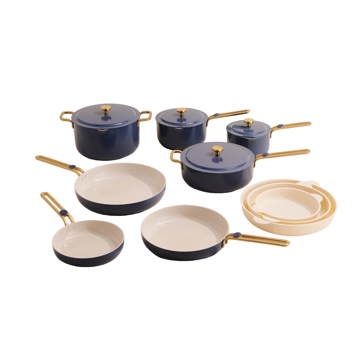 Our Place 14-piece Essentials Ceramic Nonstick Cookware Set - Blue