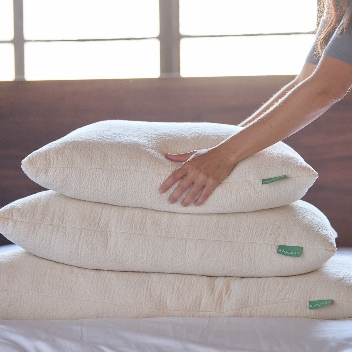 Avocado Organic Pillow with Natural Latex and Kapok Fill