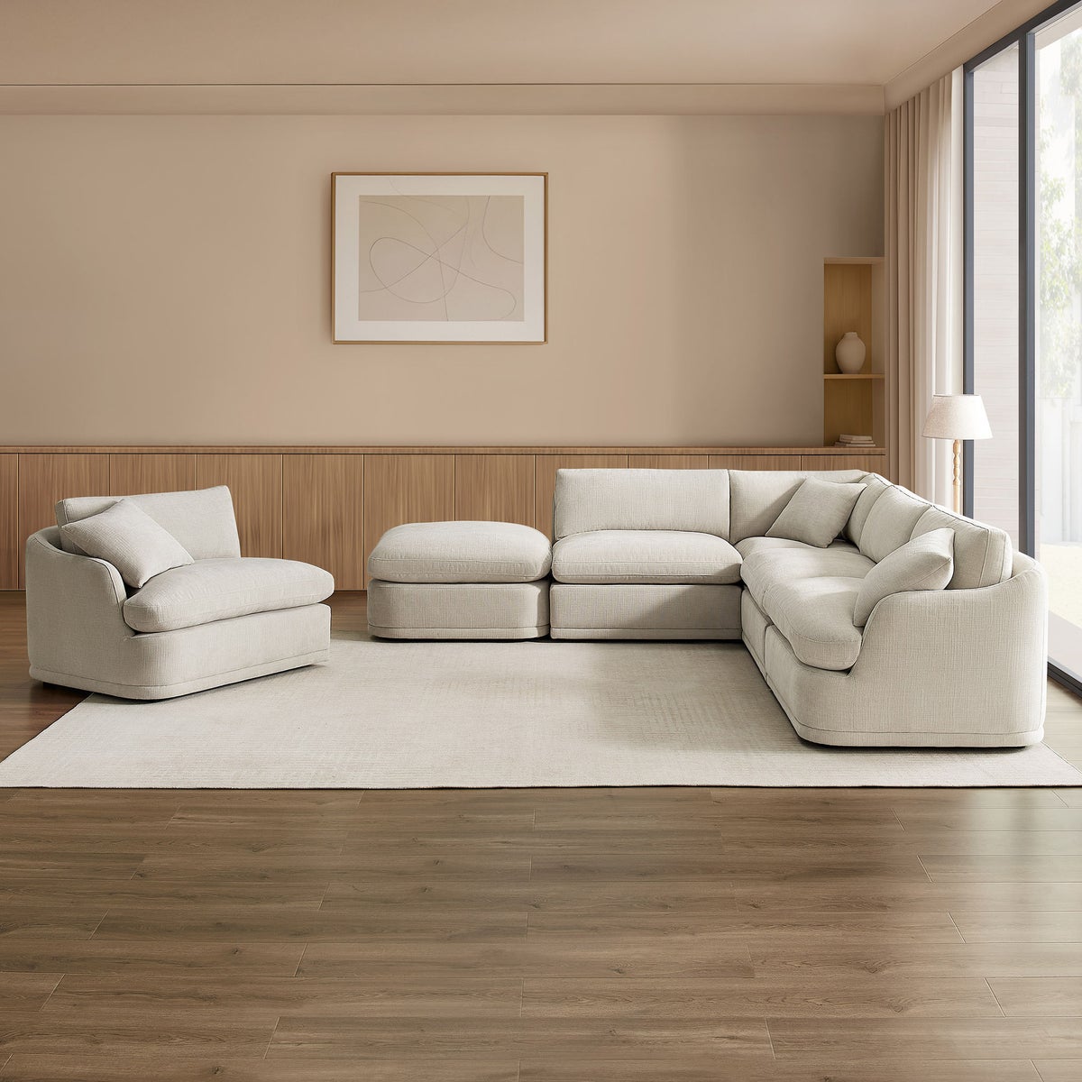 Hartley 6-piece Fabric Modular Sectional