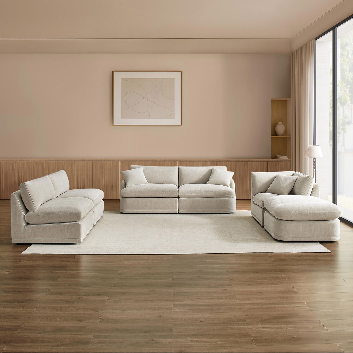 Hartley 6-piece Fabric Modular Sectional
