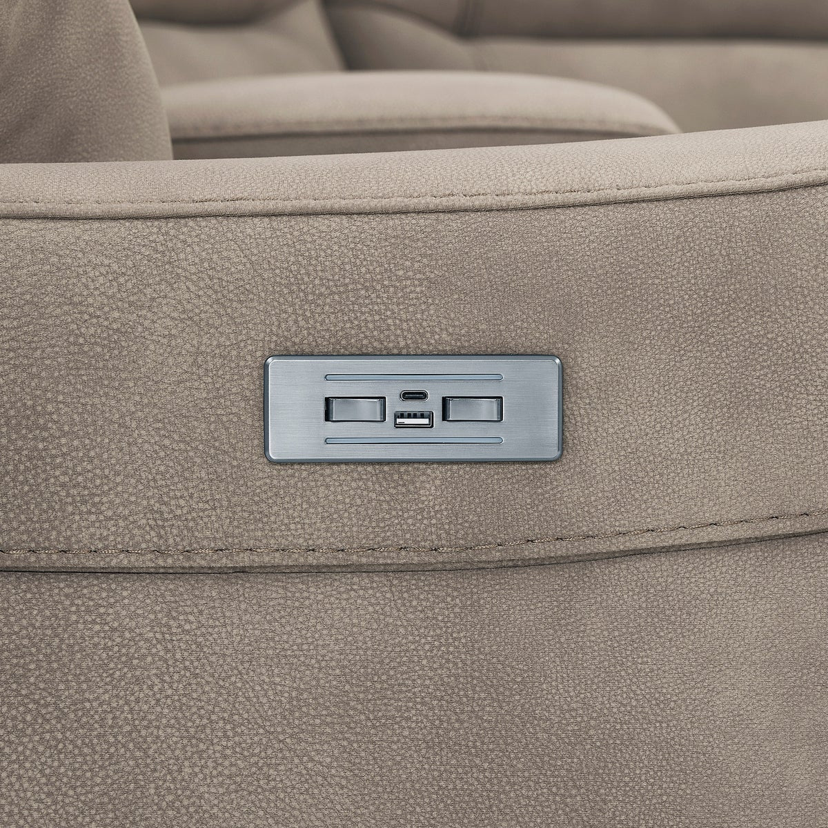 Barcalounger Carmelo Fabric Power Reclining Sectional with Power Headrests