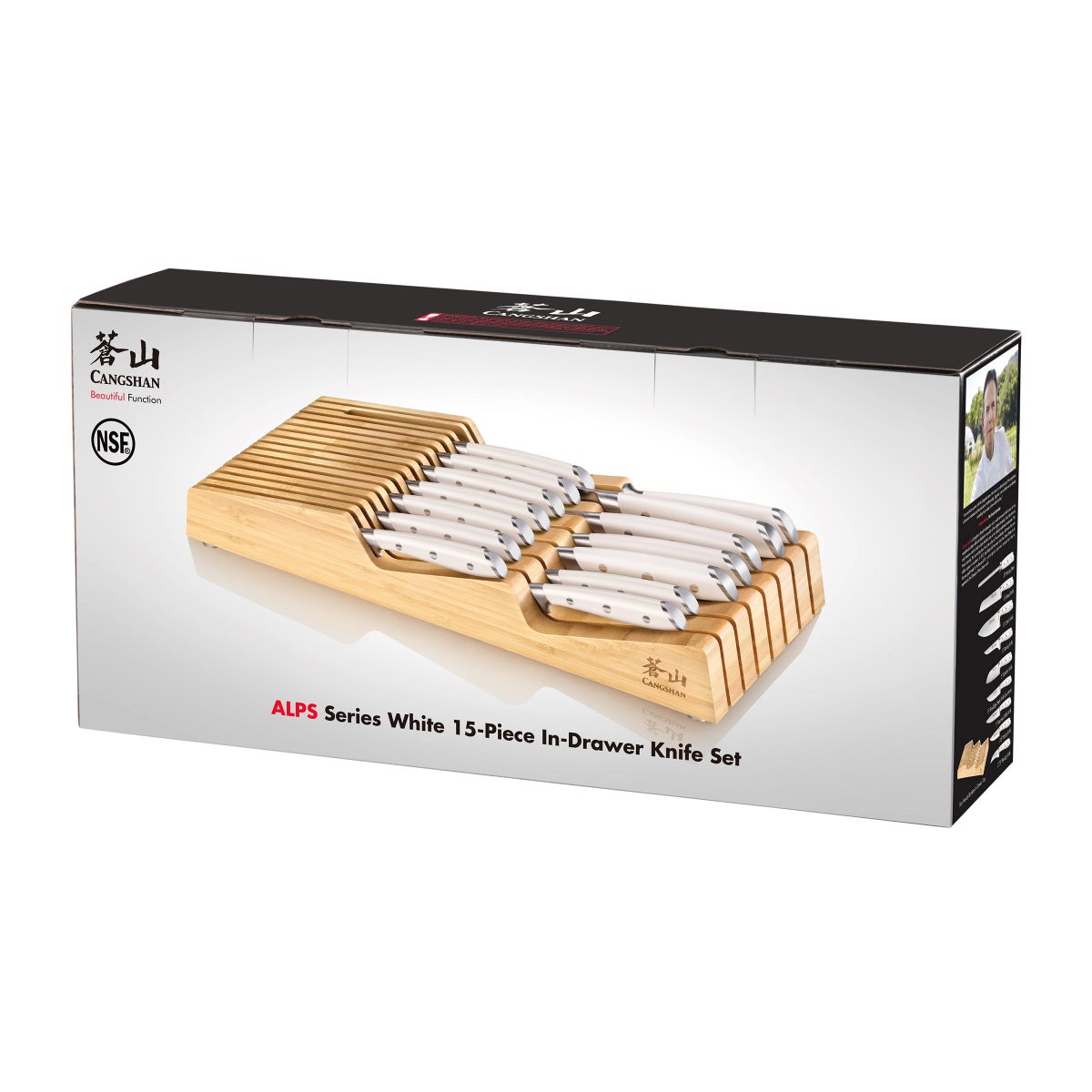 Cangshan Alps Series German Steel 15-piece Knife In-Drawer Set