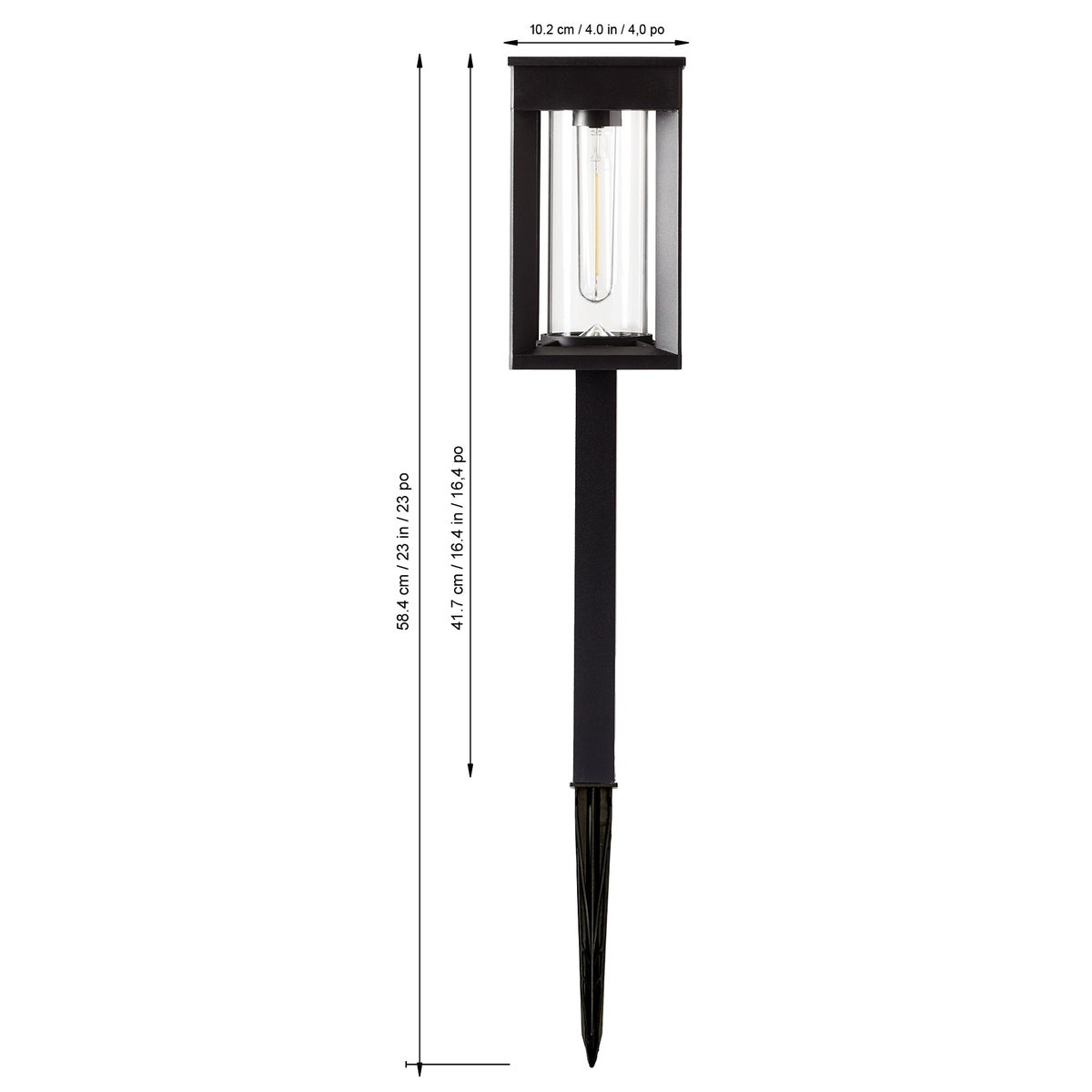 GTX Solar LED Pathway Lights, 4-pack