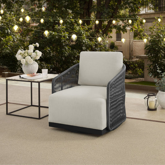 NEW - Henredon Annalise Outdoor Patio Swivel Lounge Chair