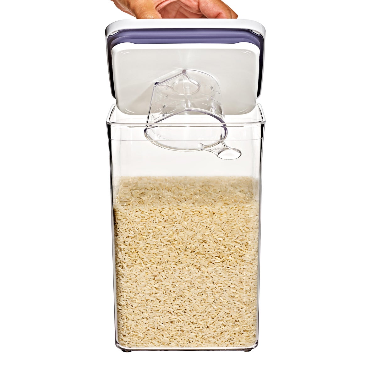 OXO SoftWorks 4-piece POP Container Set with Rice Measuring Cup & Scoop