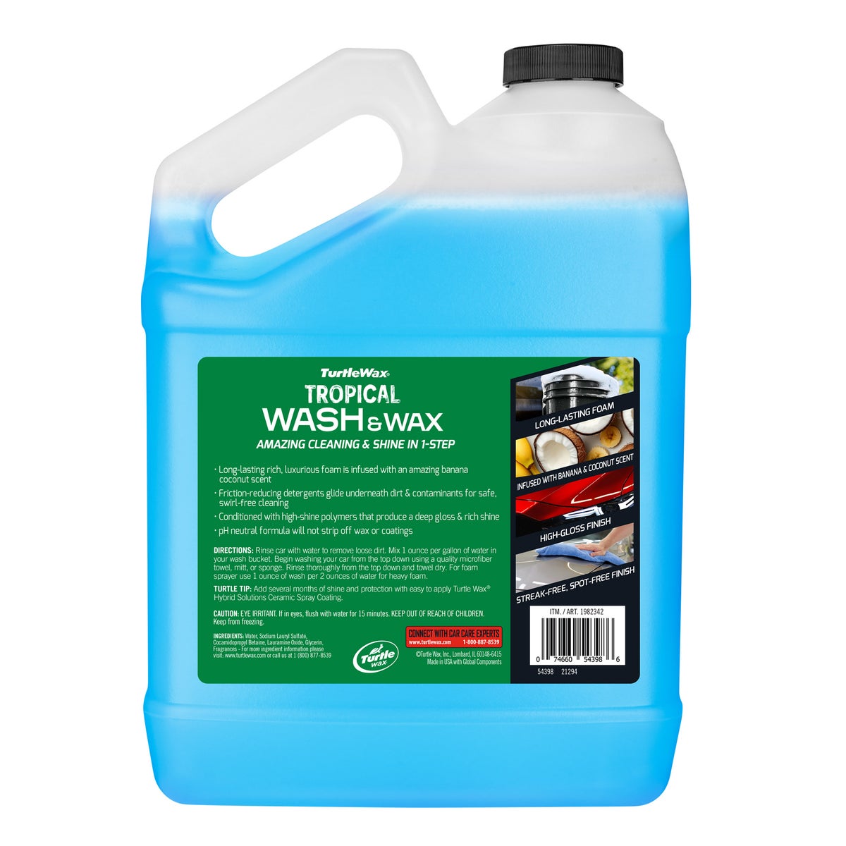 Turtle Wax Wash & Wax, Coconut Banana Scent (128 oz)