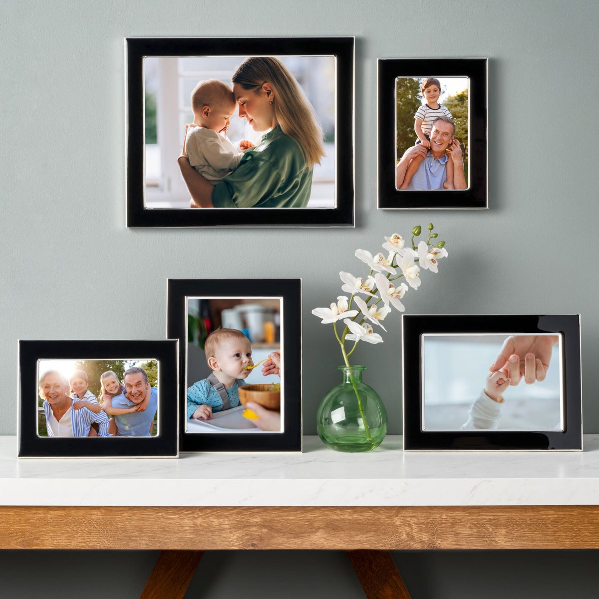 Mikasa Enamel Picture Frames, Set of 5
