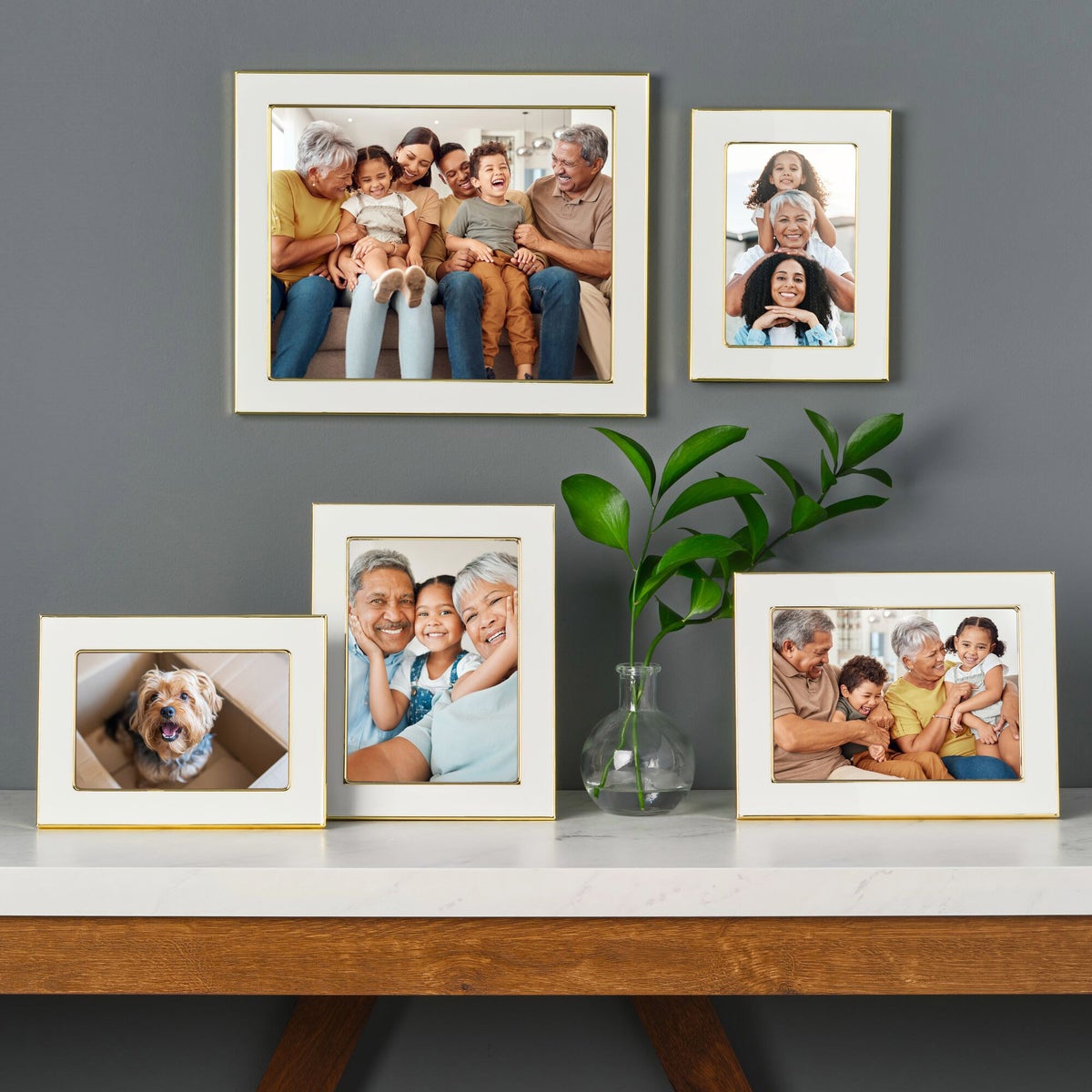 Mikasa Enamel Picture Frames, Set of 5
