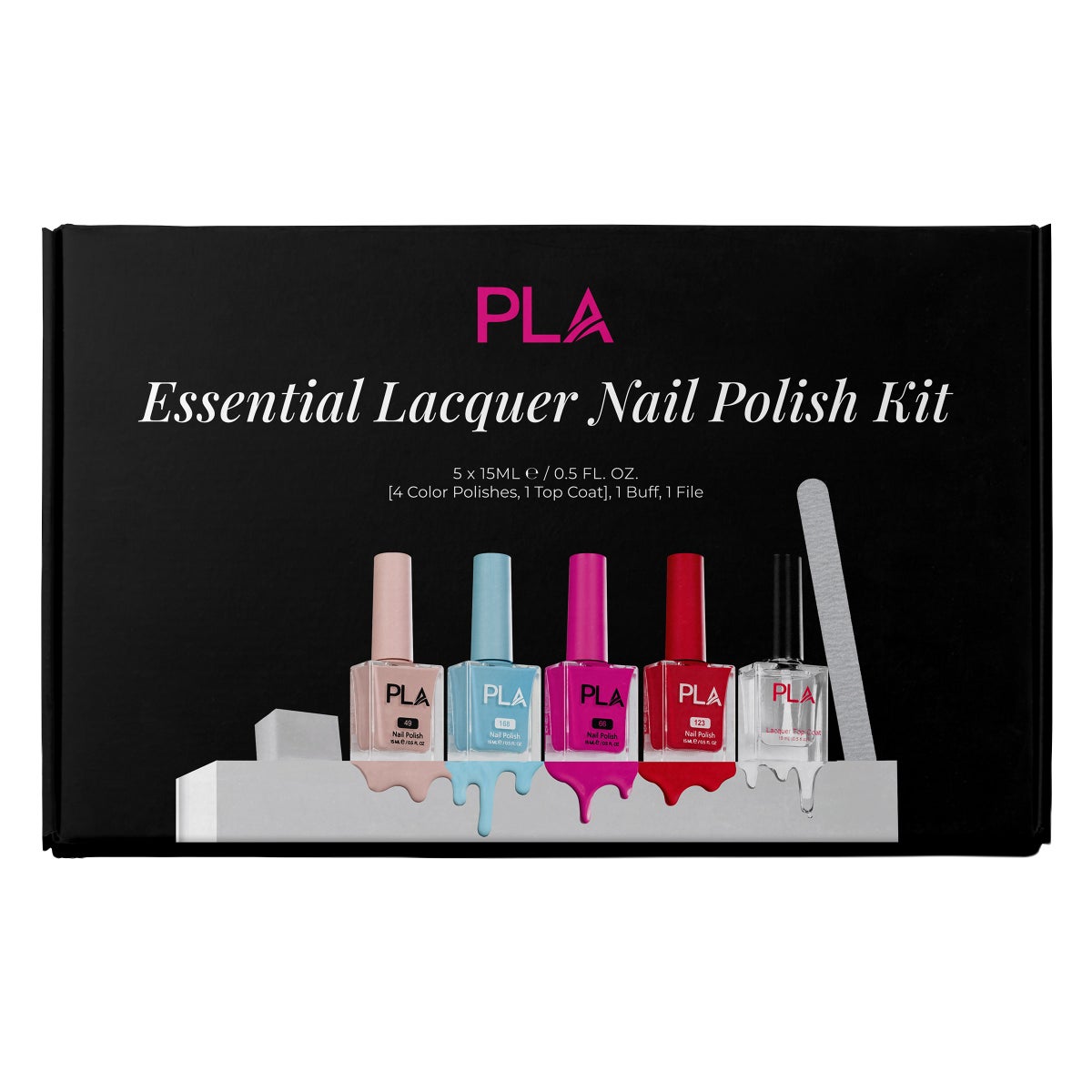 PLA Beauty 7-piece Nail Lacquer Polish Kit