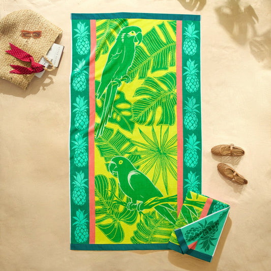 Reversible Jacquard Beach Towel, 2-pack
