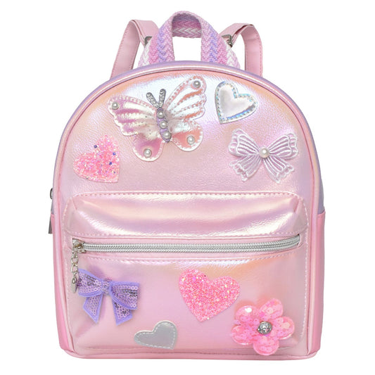 NEW - OMG Accessories Metallic Butterfly Applique Mini Backpack