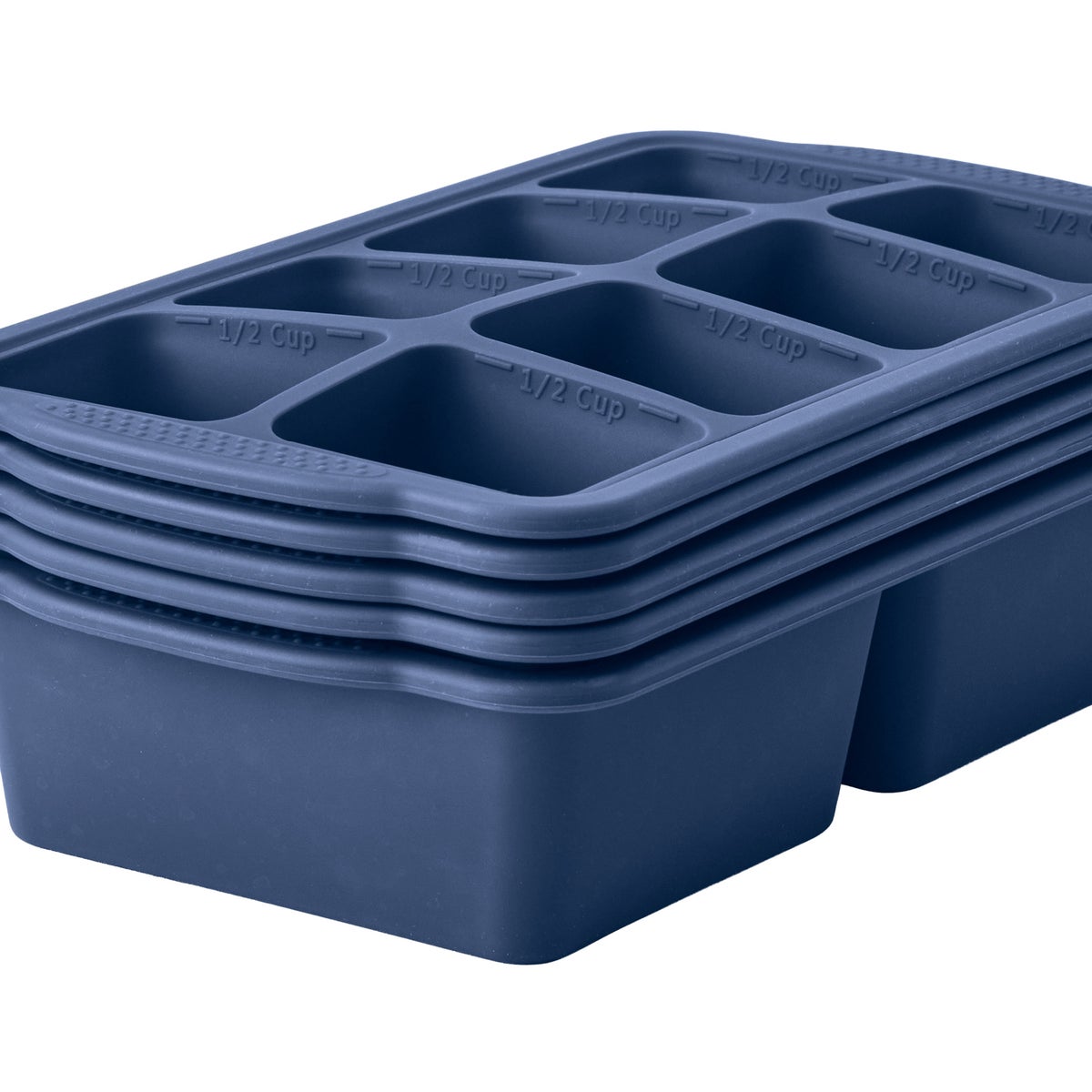MIU Silicone Freezer Trays with Lids, 5-pack
