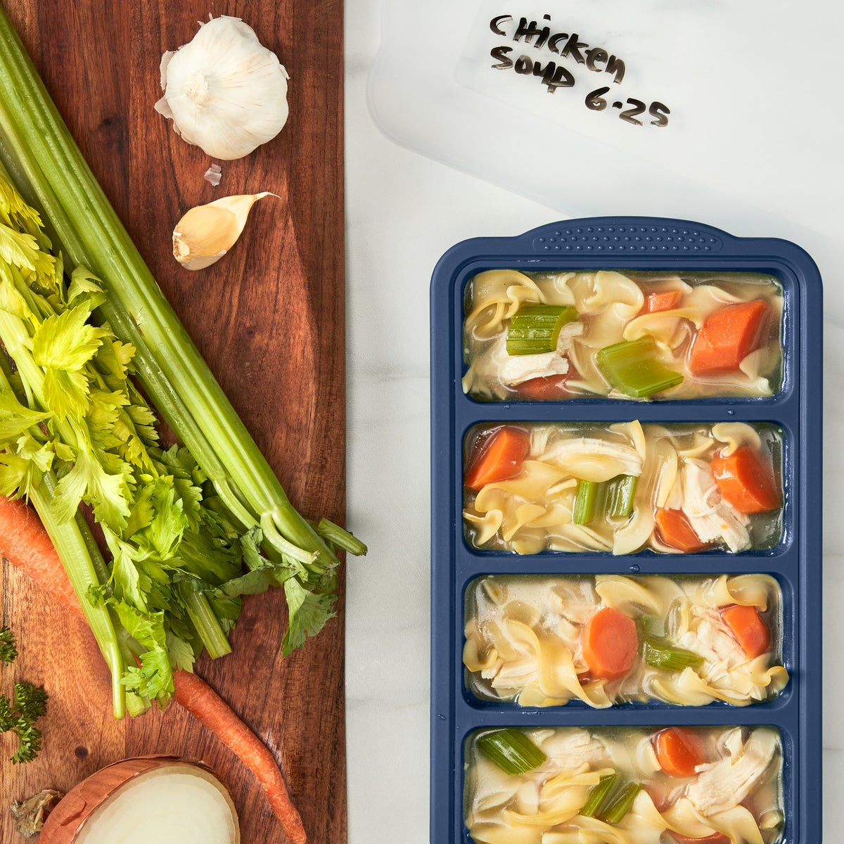 MIU Silicone Freezer Trays with Lids, 5-pack