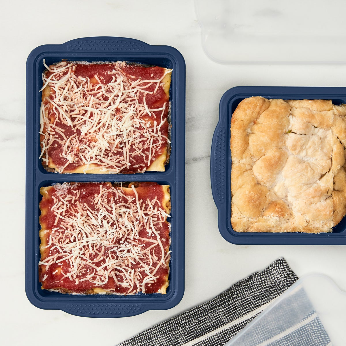 MIU Silicone Freezer Trays with Lids, 5-pack