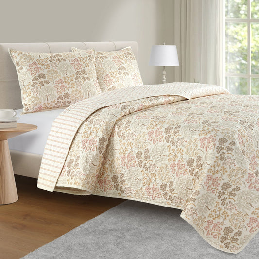 The Linen Closet Orchard Trees 3-piece Quilt Set - Queen