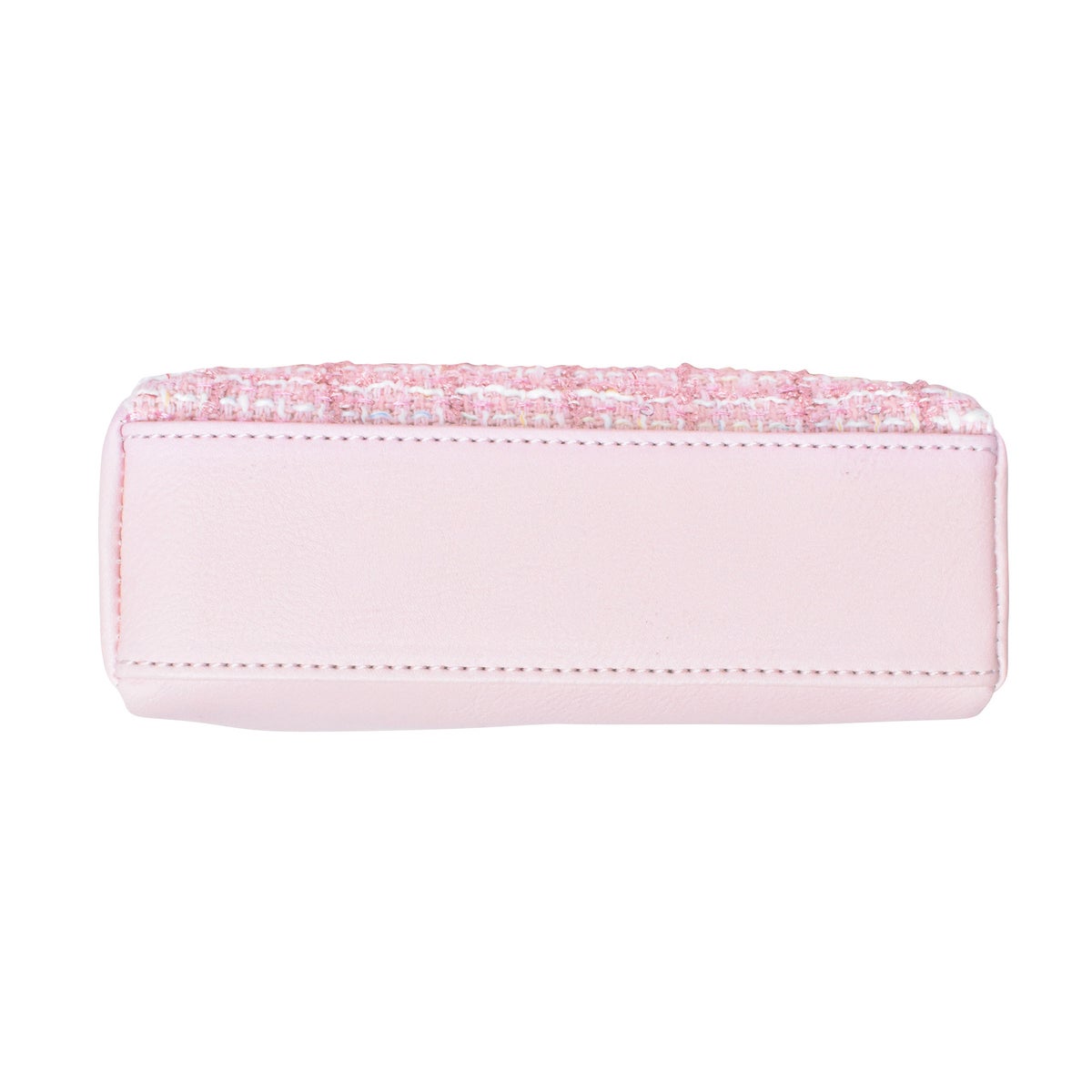 OMG Accessories Tweed Butterfly Applique Mini Flap Bag