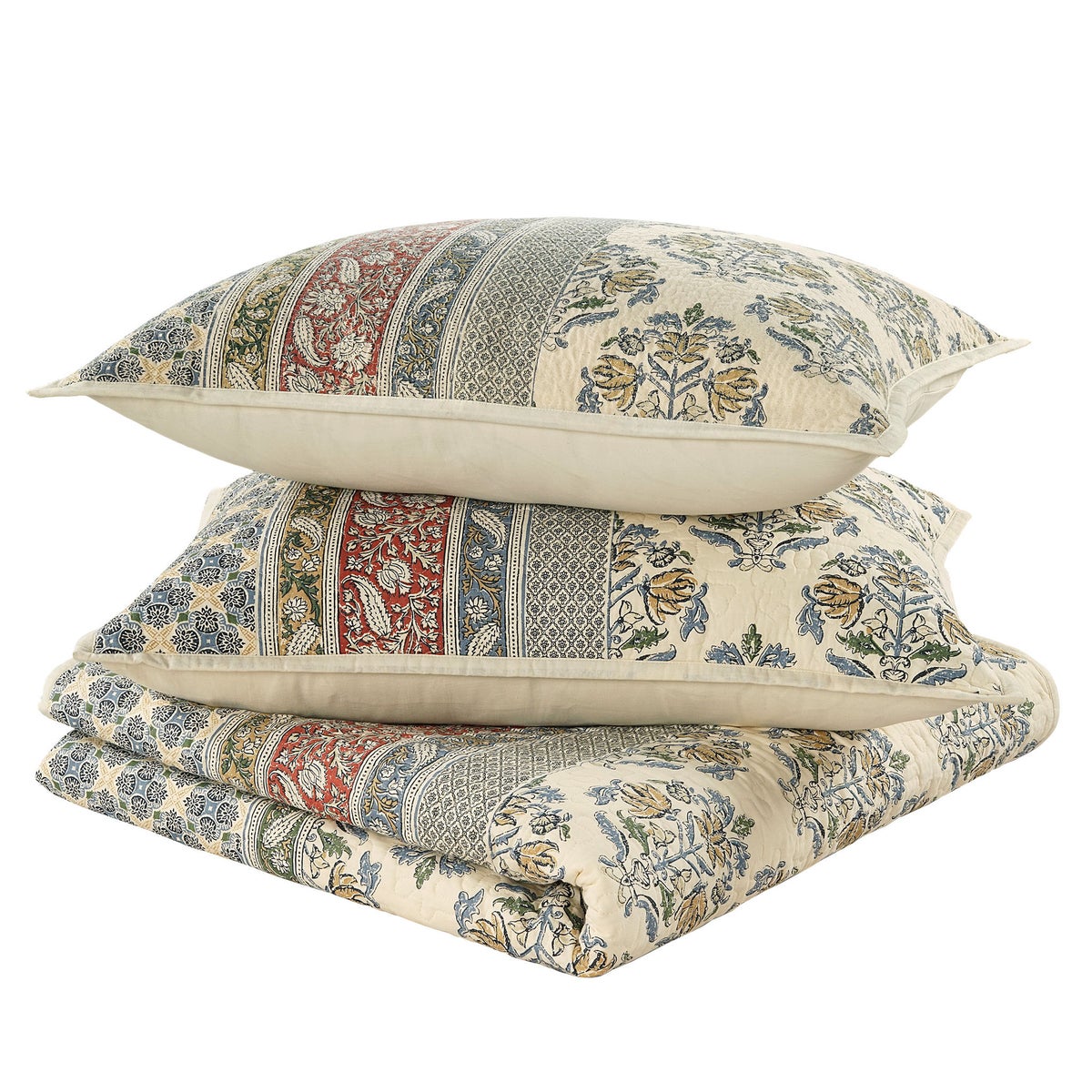 The Linen Closet Mahalia 3-piece Quilt Set, (FULL/QUEEN)