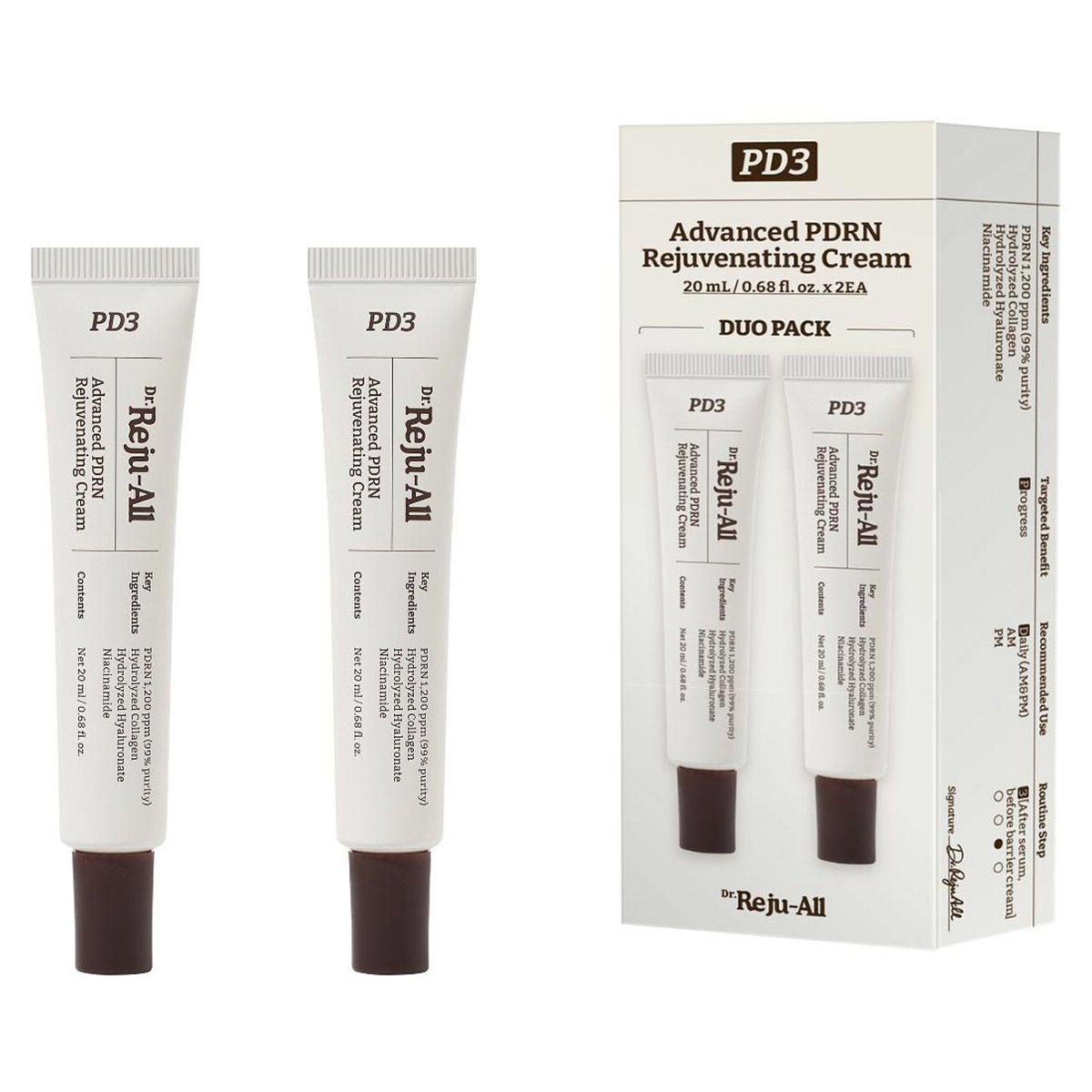 Dr. Reju-All PDRN Cream, 0.7 fl oz, 2-pack