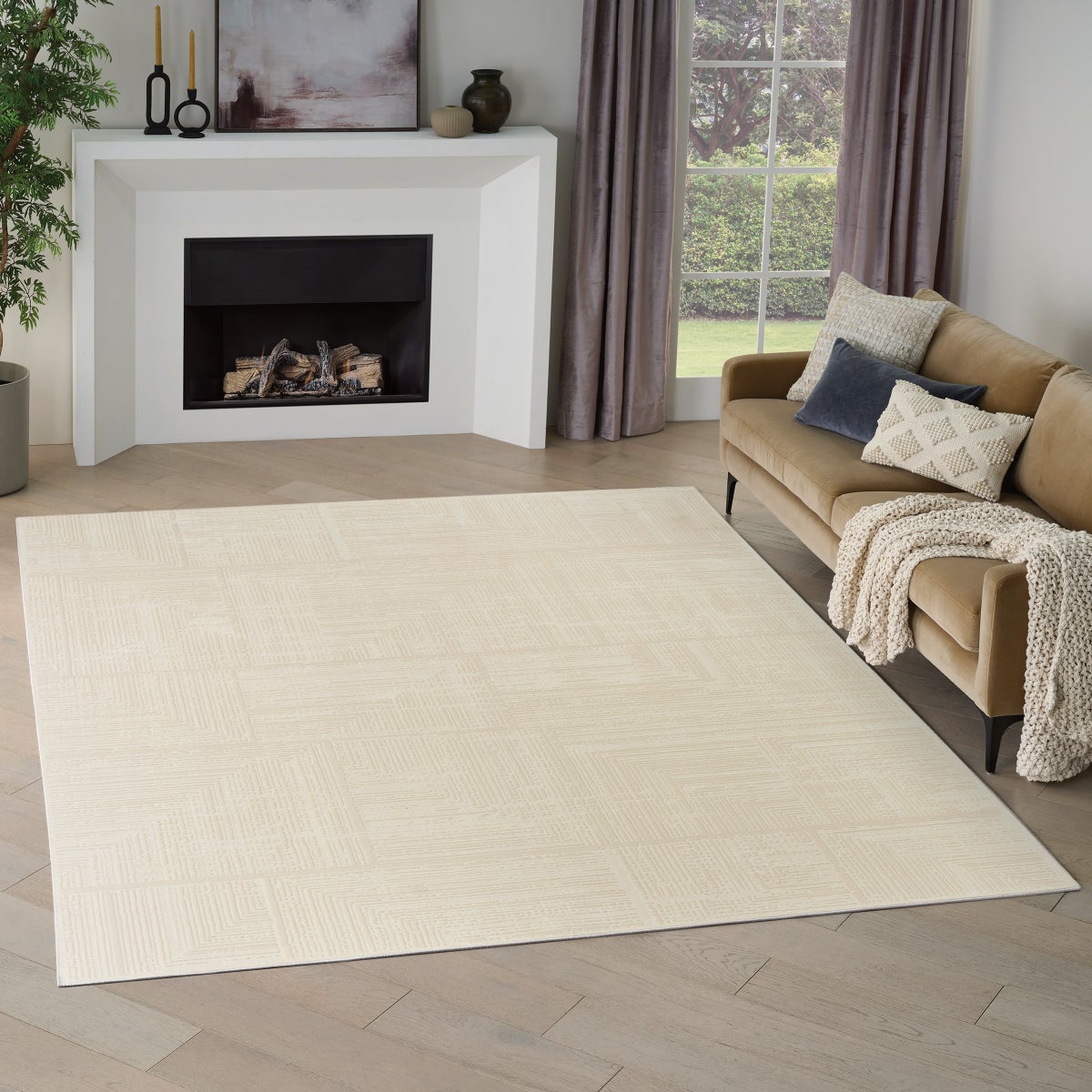 Nourison Briar Area Rug, Privet, 7'10” x 9'10”