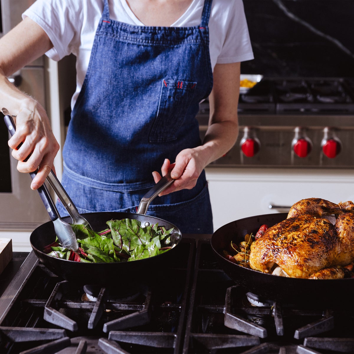 Made In 2-piece Seasoned Carbon Steel Frying Pan Set with Carbon Steel Care Kit