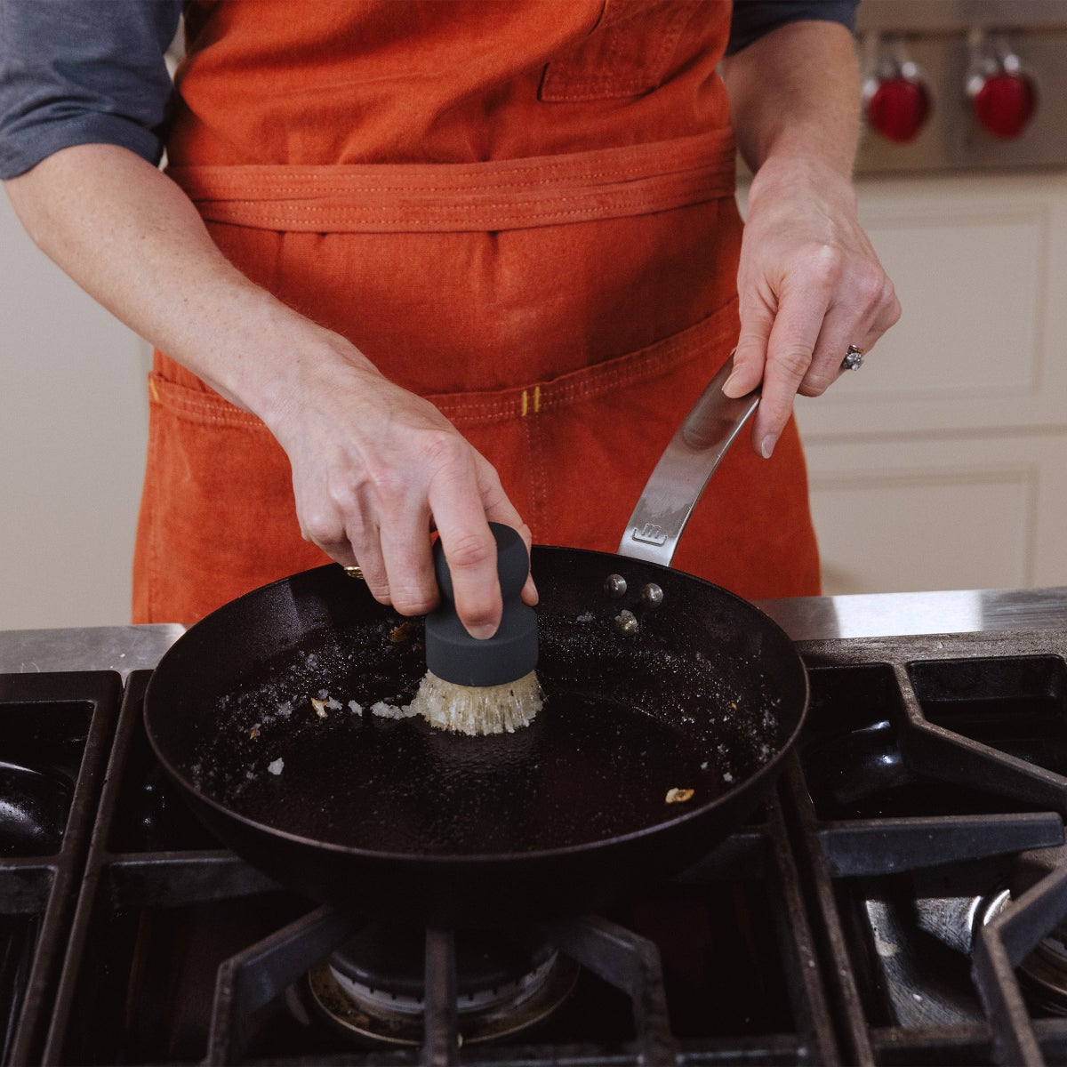 Made In 2-piece Seasoned Carbon Steel Frying Pan Set with Carbon Steel Care Kit
