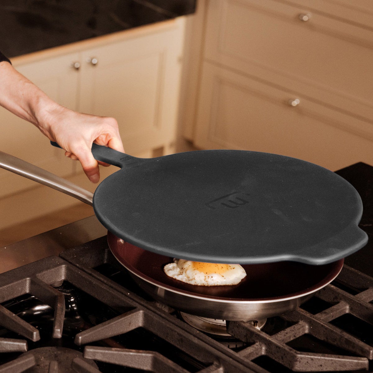 NEW - Made In 3-piece 5-ply 10" & 12' Stainless Fry Pans with Universal Lid