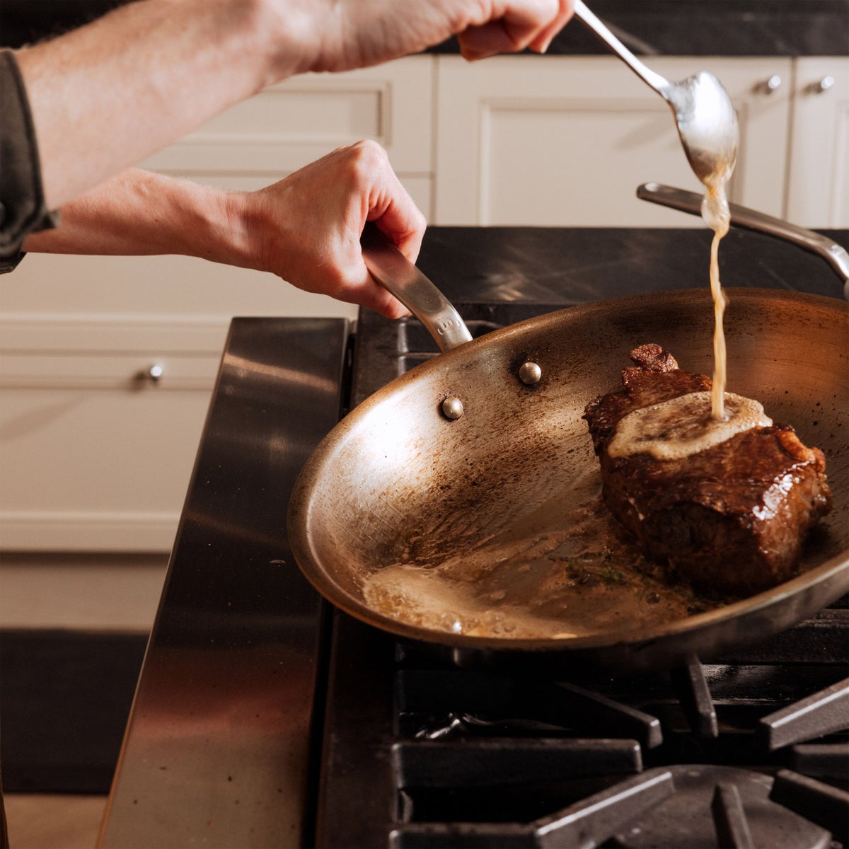 NEW - Made In 3-piece 5-ply 10" & 12' Stainless Fry Pans with Universal Lid