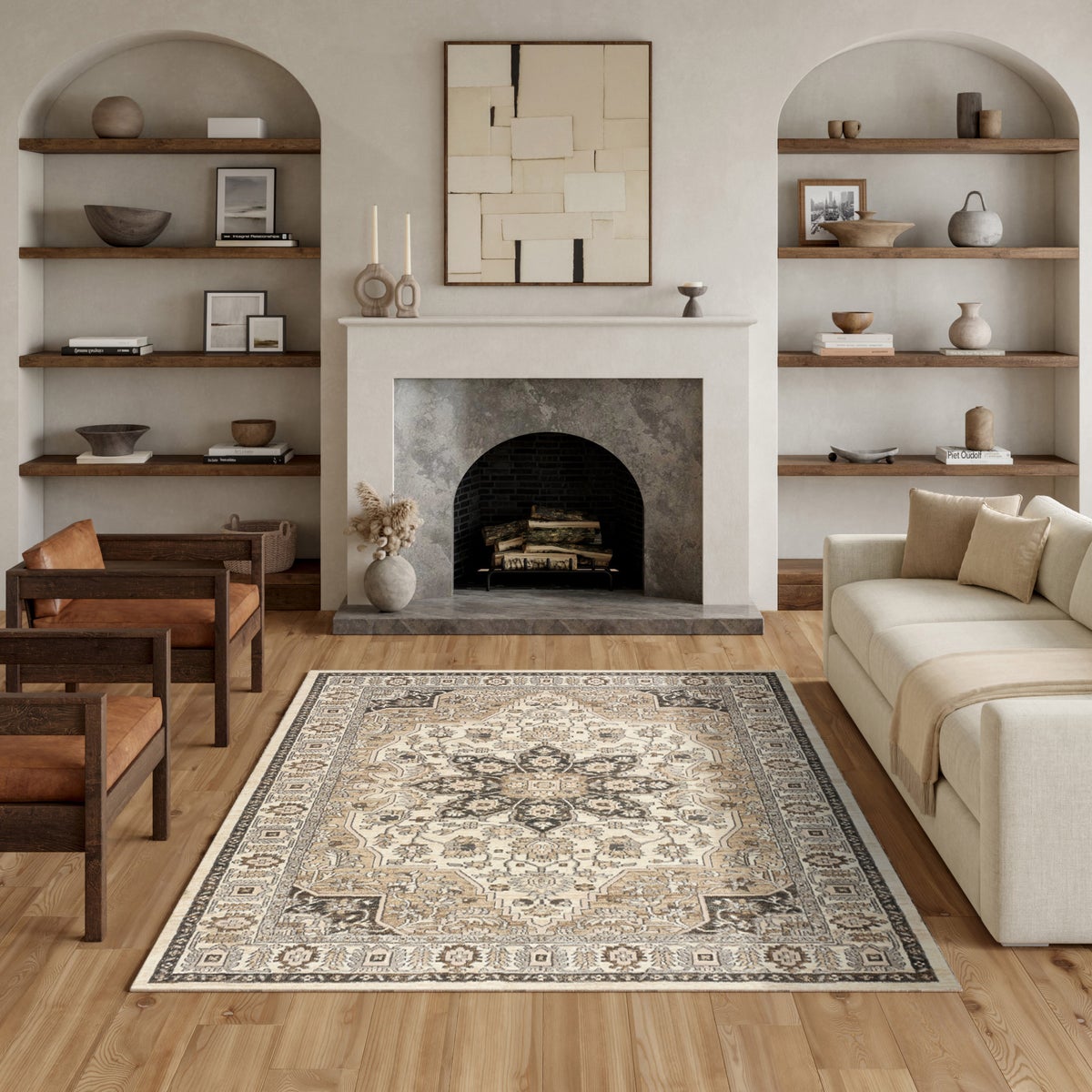 Nourison Briar Area Rug, Rose, 6’6” x 9’6”