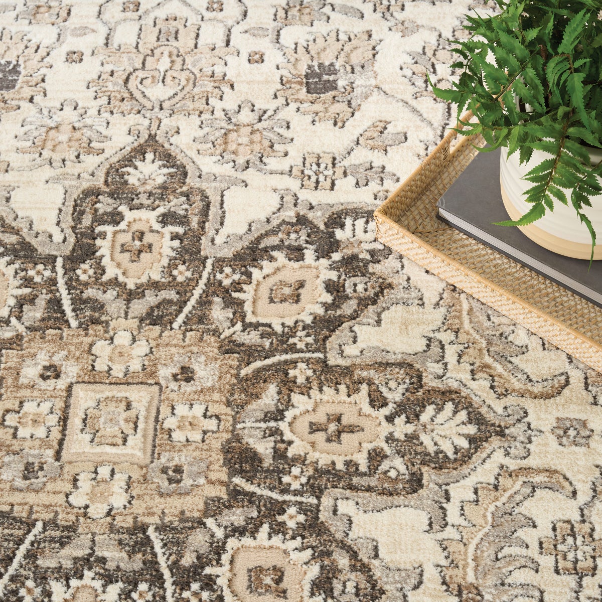 Nourison Briar Area Rug, Rose, Rug Size: 7'10” x 9'10”