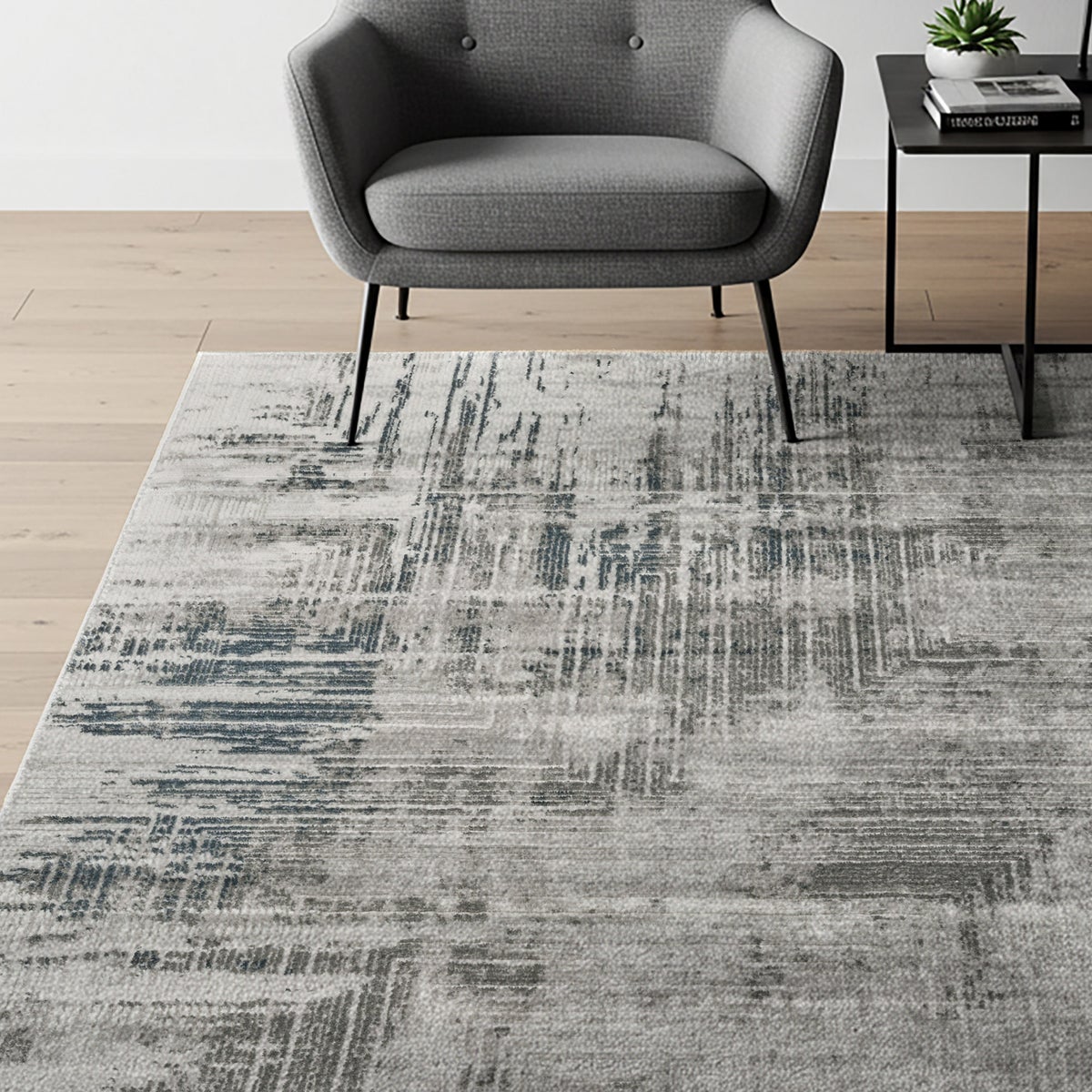 Divina Area Rug, Corlis Gray, 6’6” x 9’