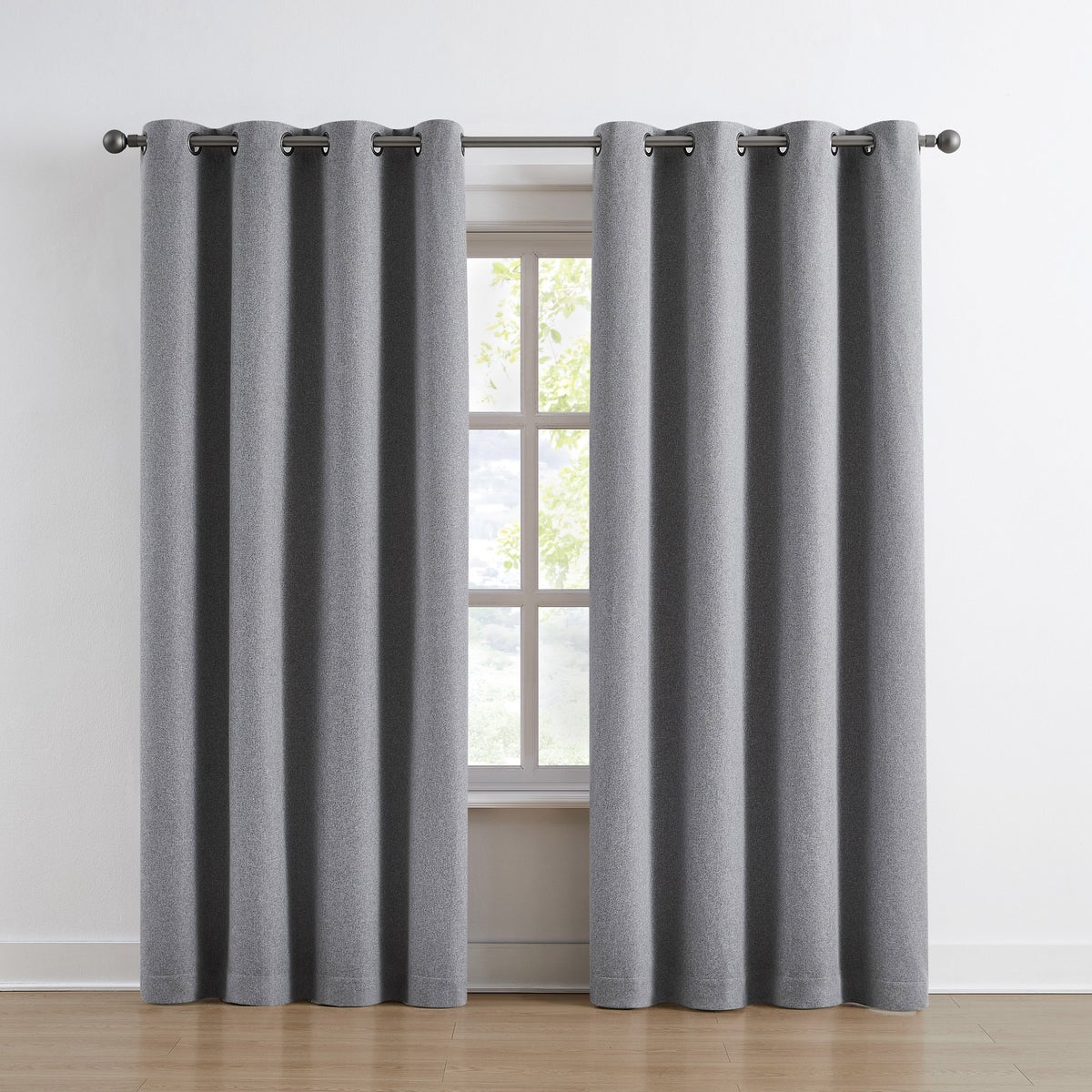 Blackout Window Panels/Curtains, 2-pack In Grey 52" x 84"