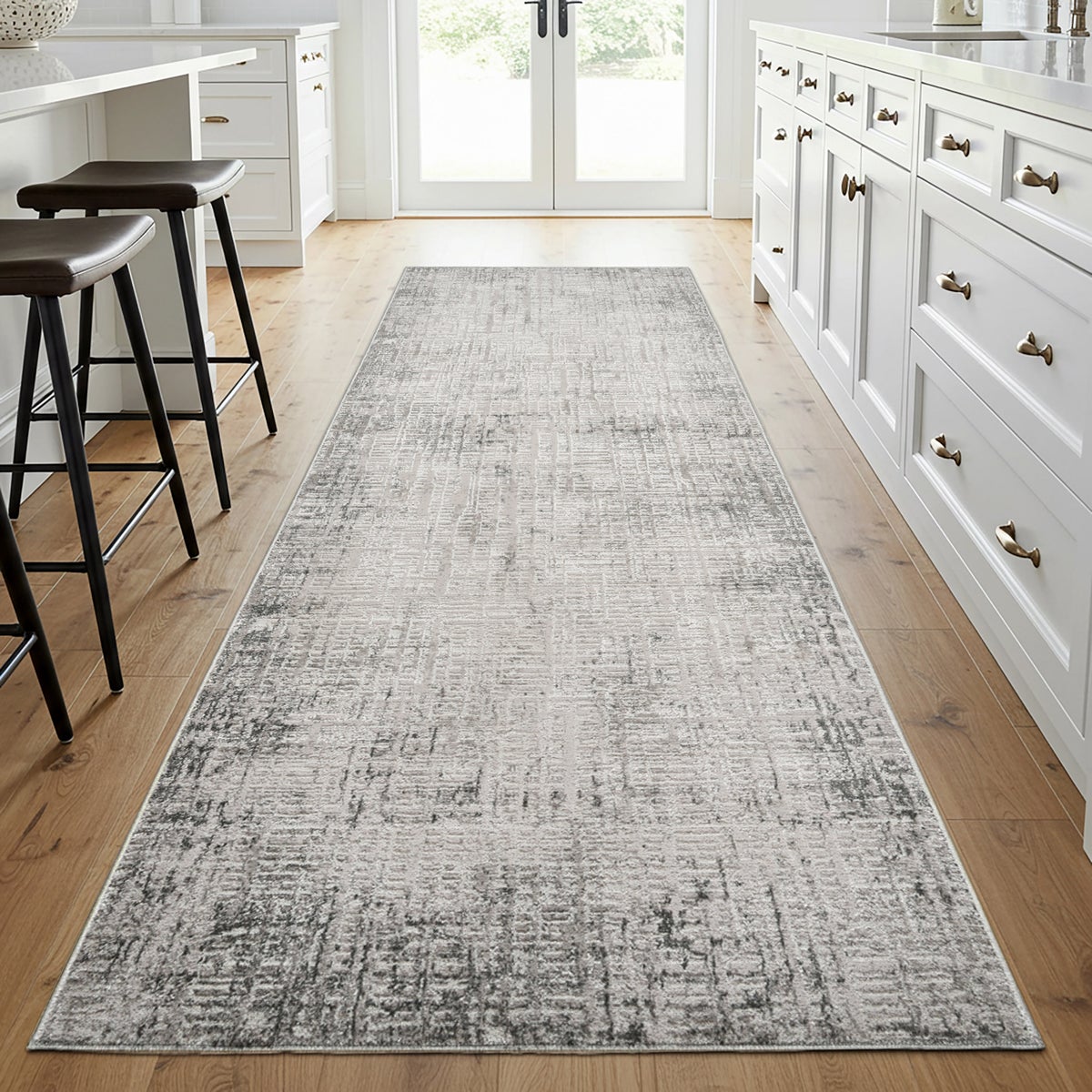Divina Area Rug, Aloma Cream & Gray, Runner, 2'6" x 7'