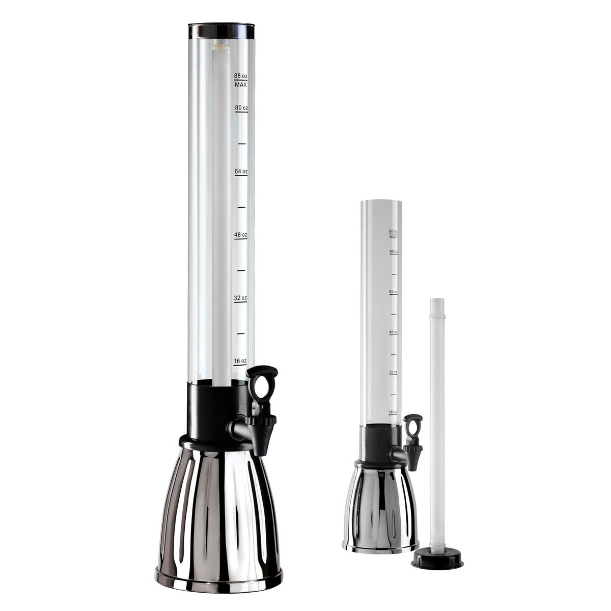 Oggi Beer and Beverage Tower with EZ-Pour Spigot with Removable Ice Tube
