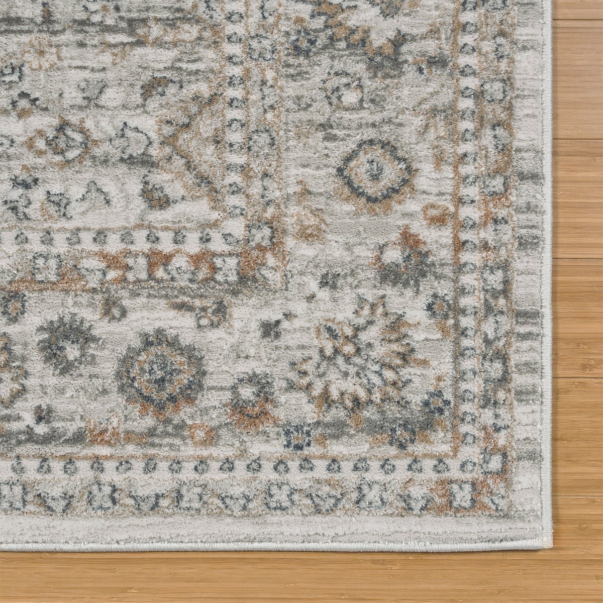 Divina Area Rug, Leona Gray, 6'6” x 9'