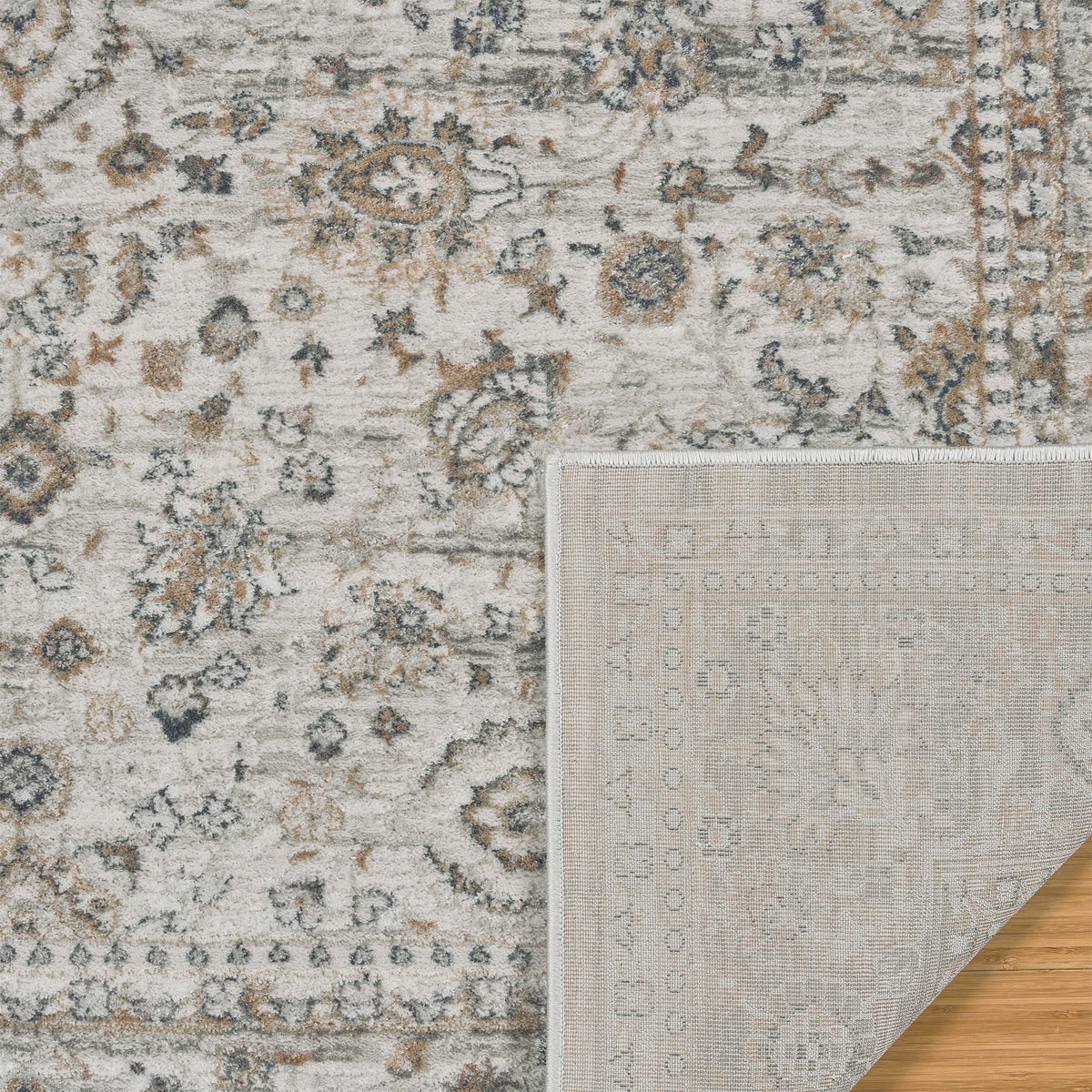 Divina Area Rug, Leona Gray, 6'6” x 9'