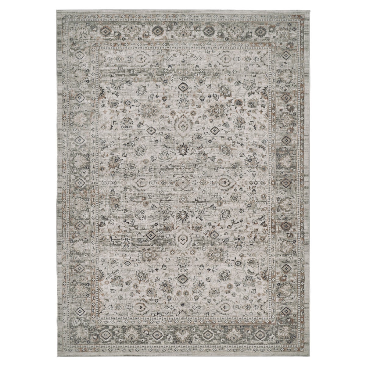 Divina Area Rug, Leona Gray, 6'6” x 9'