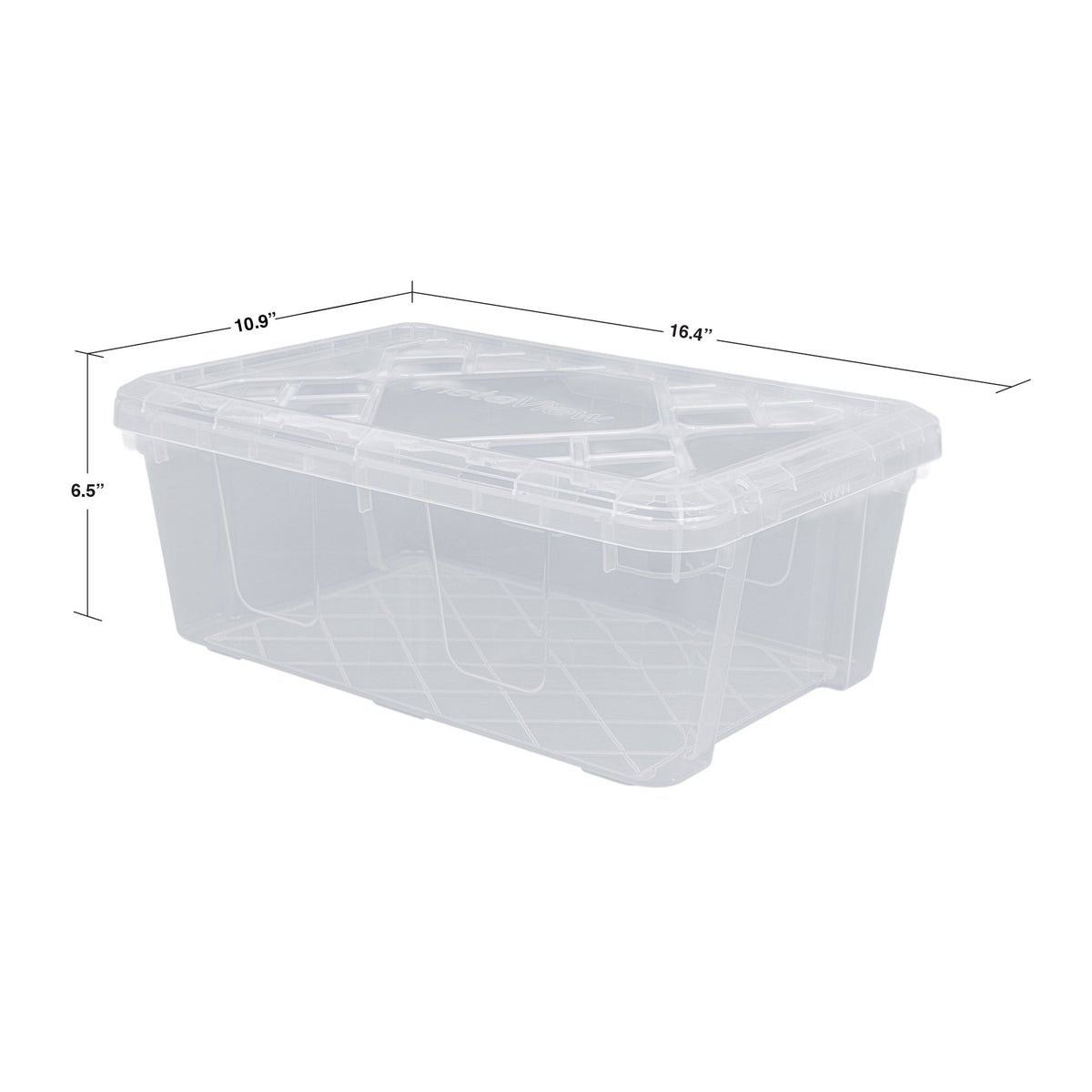 Greenmade InstaView 13 Quart Clear Plastic Stackable Storage Bins, 8-pack