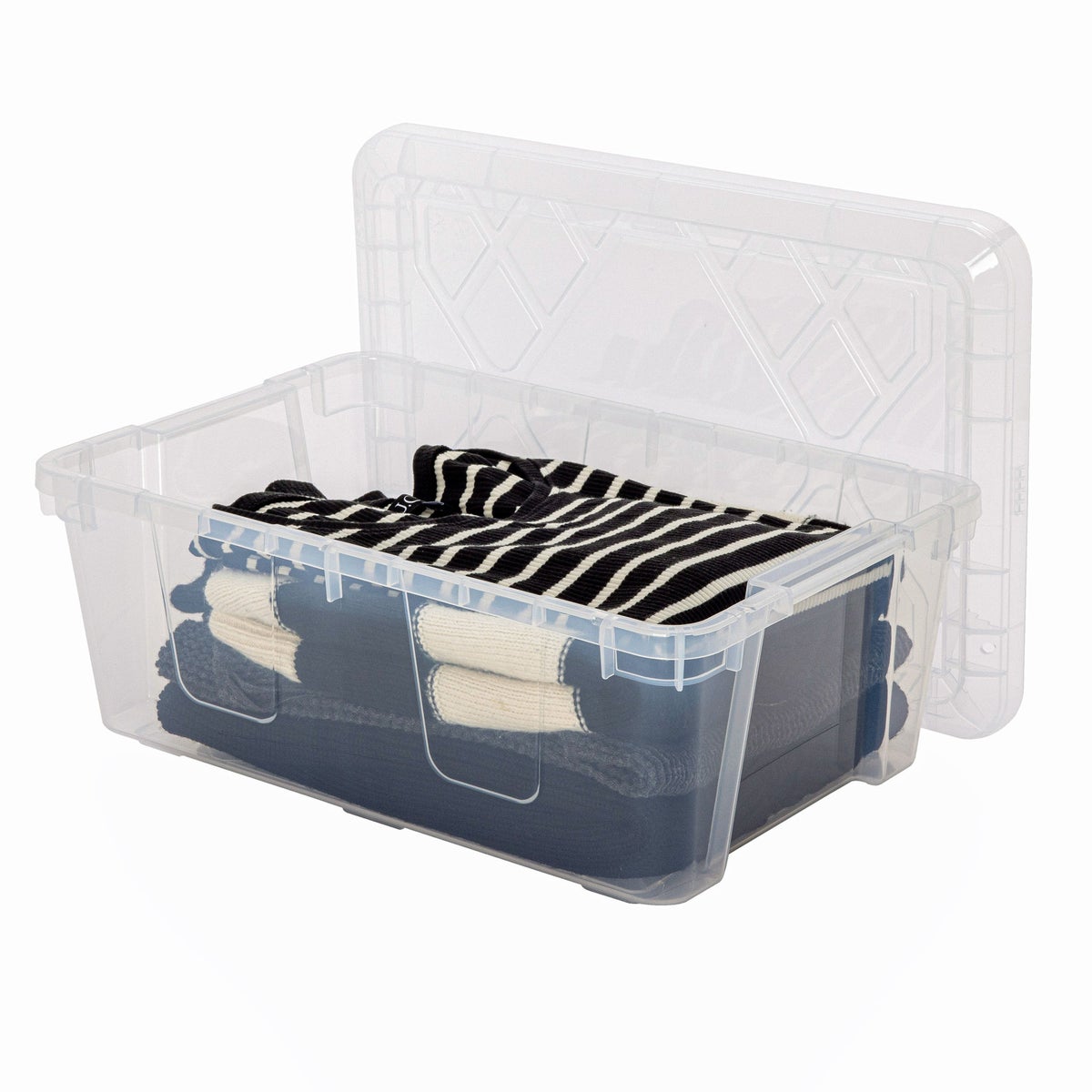 Greenmade InstaView 13 Quart Clear Plastic Stackable Storage Bins, 8-pack