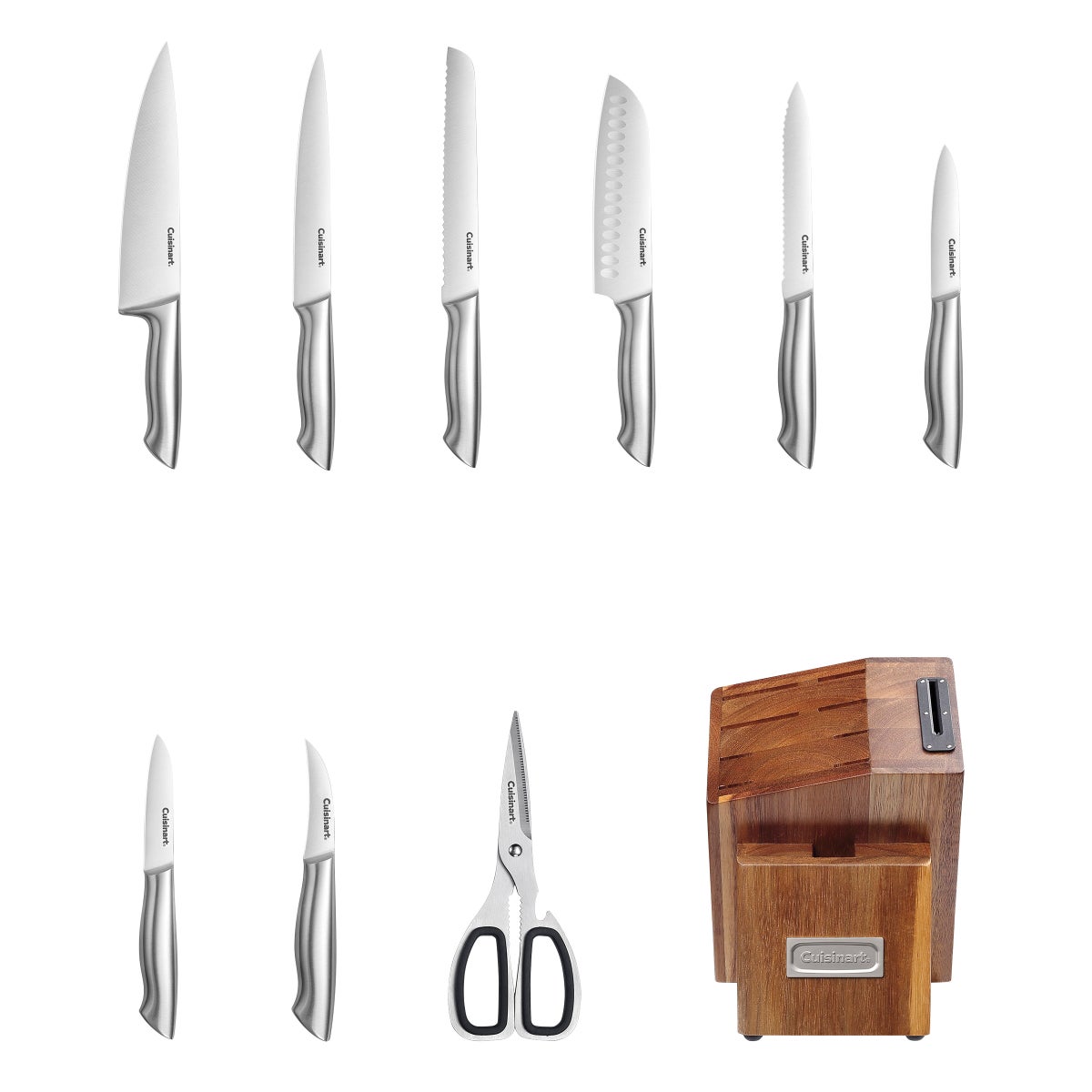 Cuisinart German Steel 10-piece Knife Block Set with Built-in Sharpener