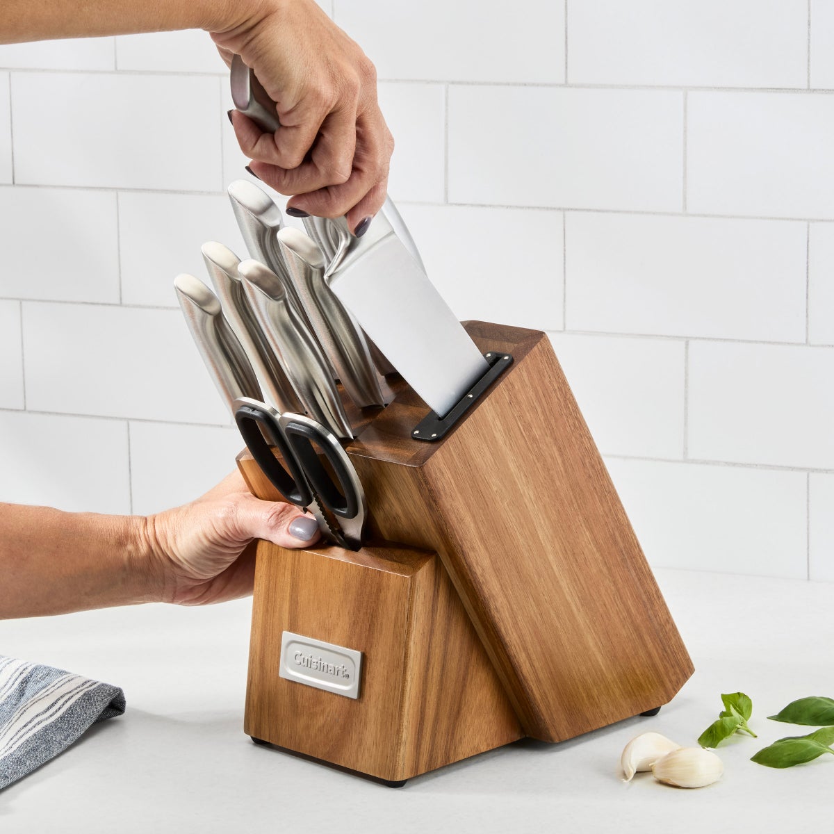 Cuisinart German Steel 10-piece Knife Block Set with Built-in Sharpener