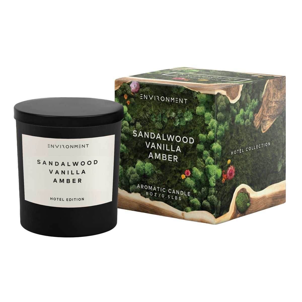 ENVIRONMENT 2-pack Resort Aromatics Candles, Sandalwood Vanilla Amber