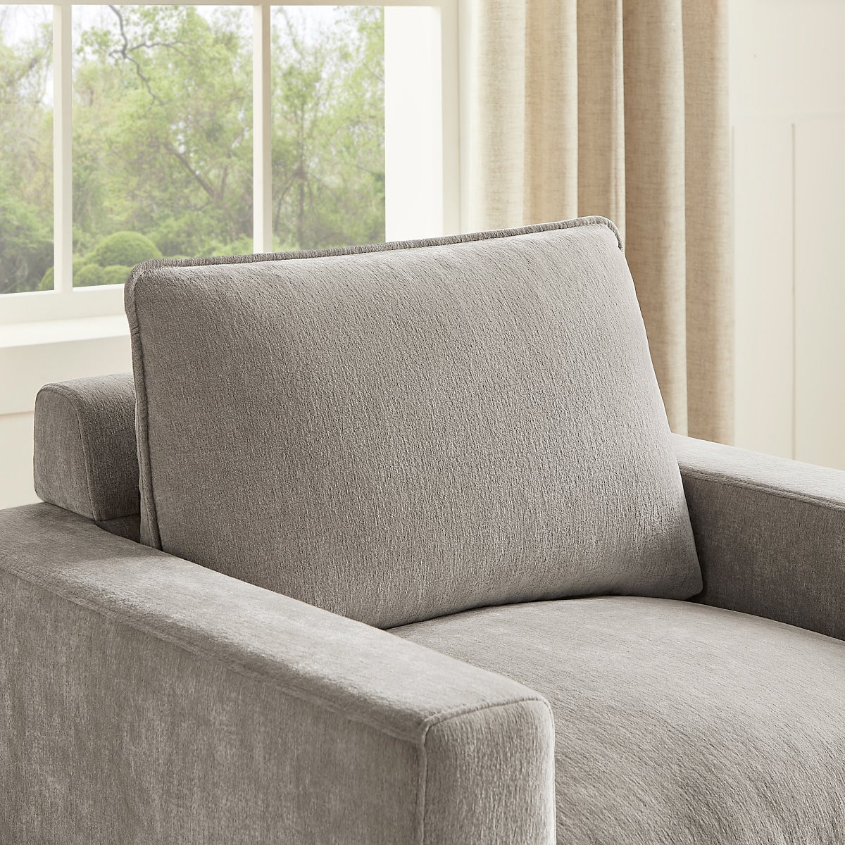 Sereen Fabric Swivel Accent Chair, Taupe