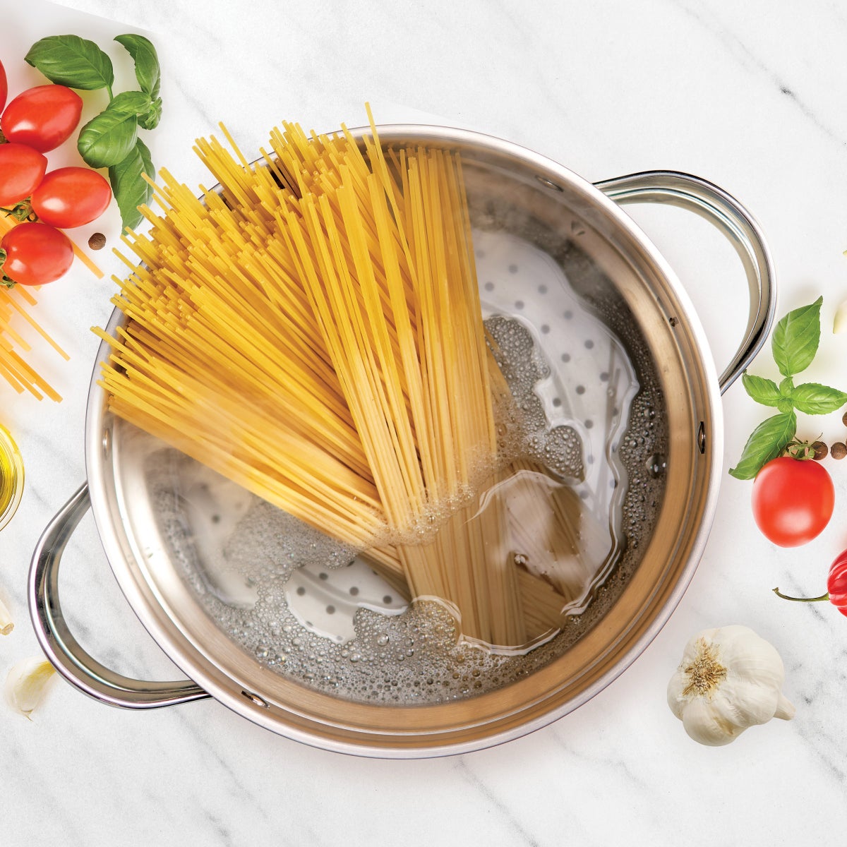 Tramontina 8-Quart Stainless Steel Tri-ply Base Multicooker with Pasta Insert