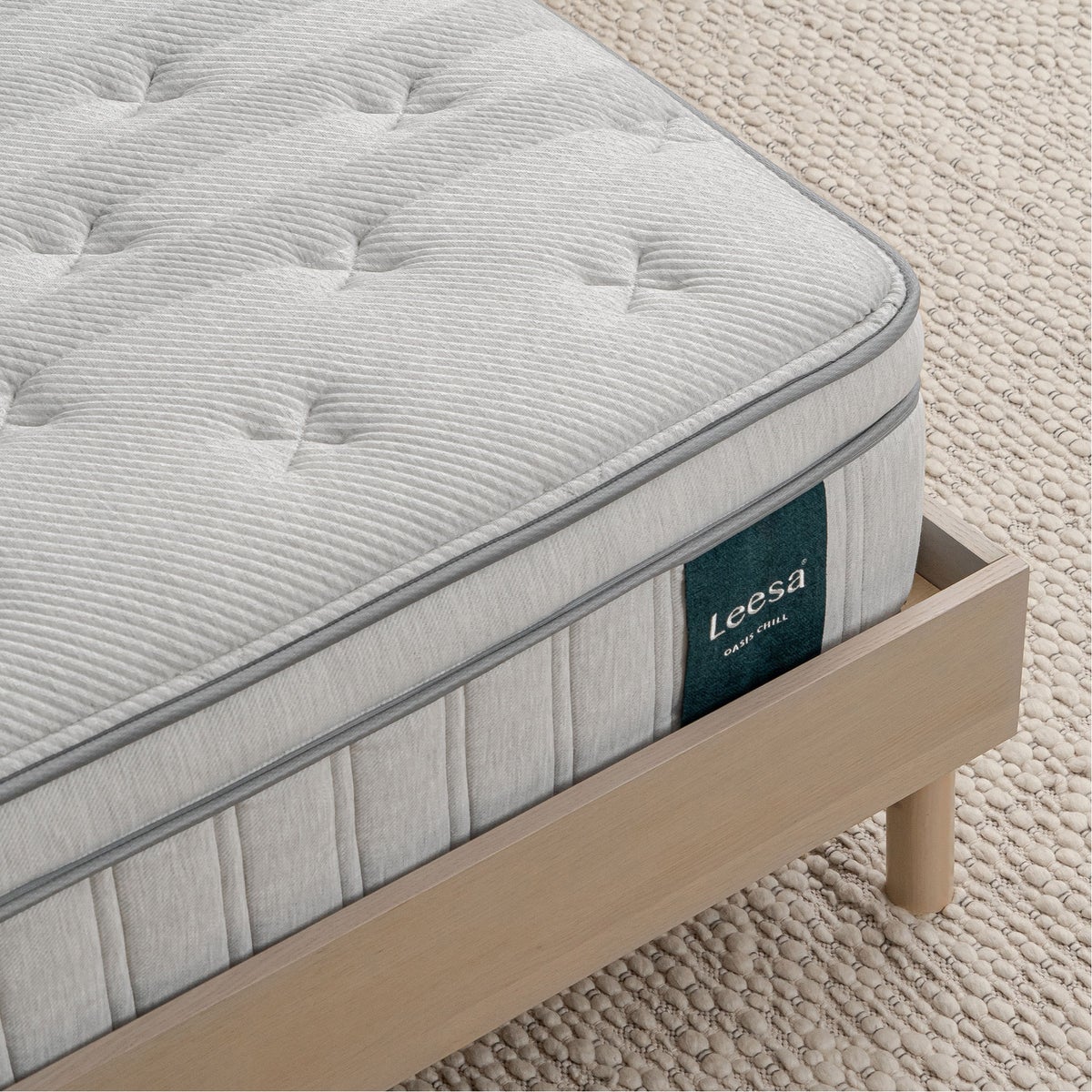 Leesa Oasis Chill 13.5" Euro Top Medium Firm Hybrid Mattress, Full