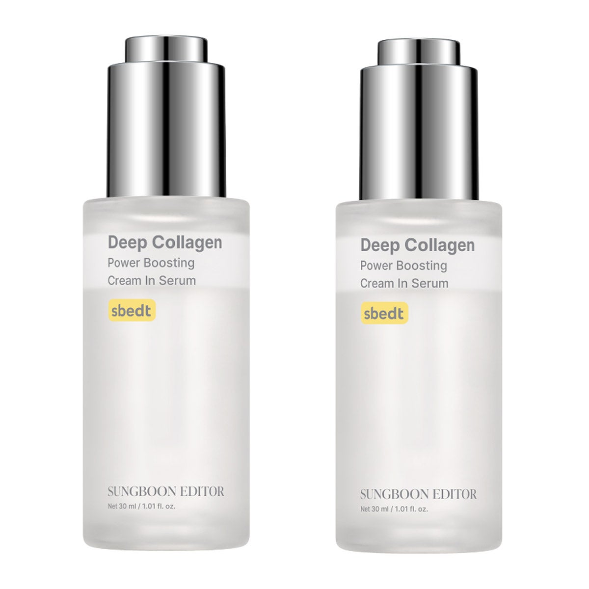 NEW - Sungboon Editor Deep Collagen Power Boosting Cream In Serum, 1.01 fl oz, 2-pack